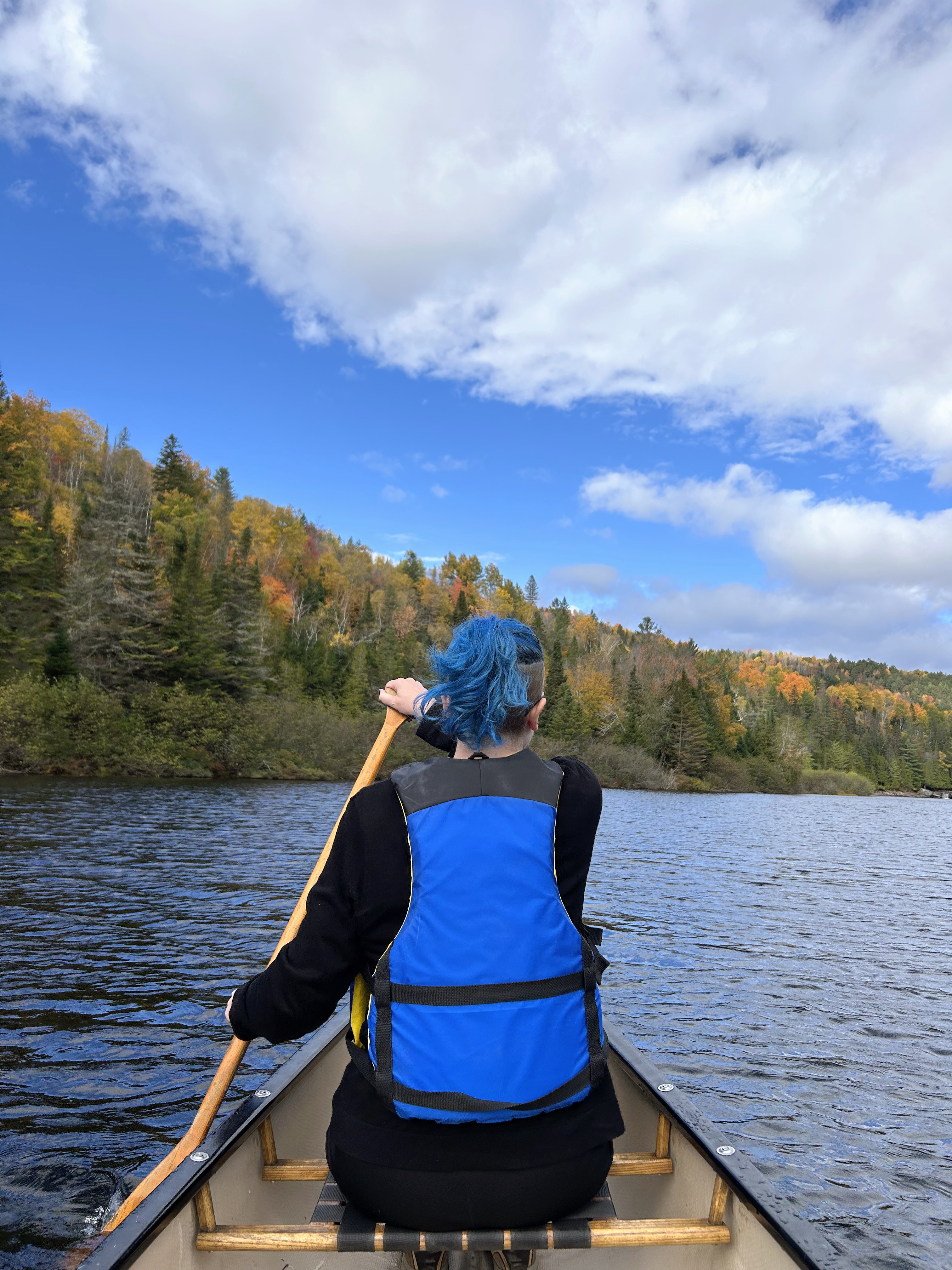 Me canoeing on the river.