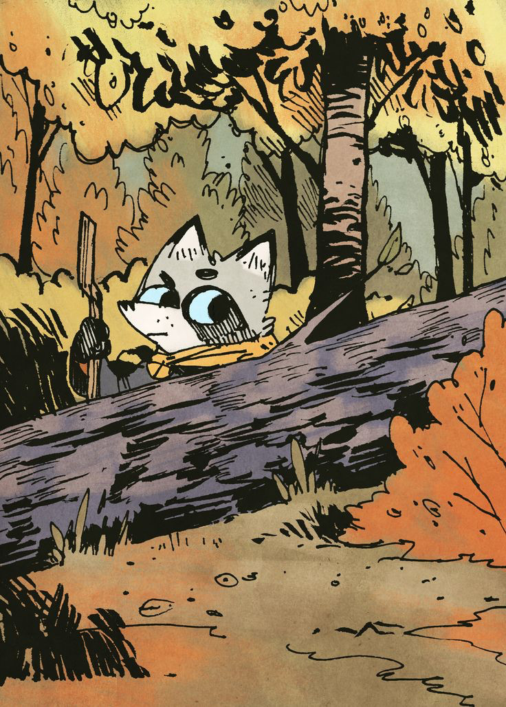 Raccoon in behind a log by Kyle Ferrin