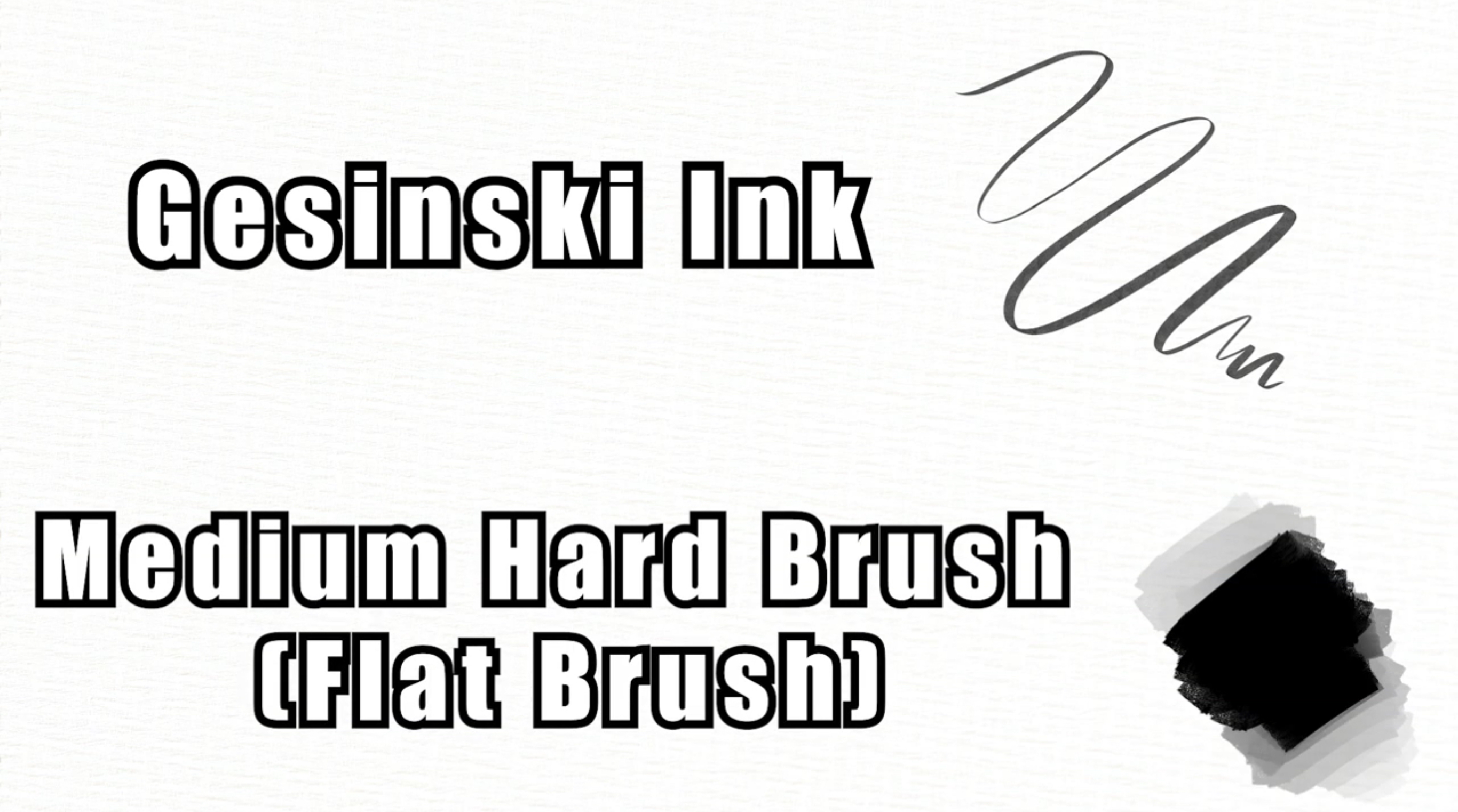 And image showing two Procreate brushes. The first being Gesinski Ink and the next Procreate&#39;s Flat Brush. 