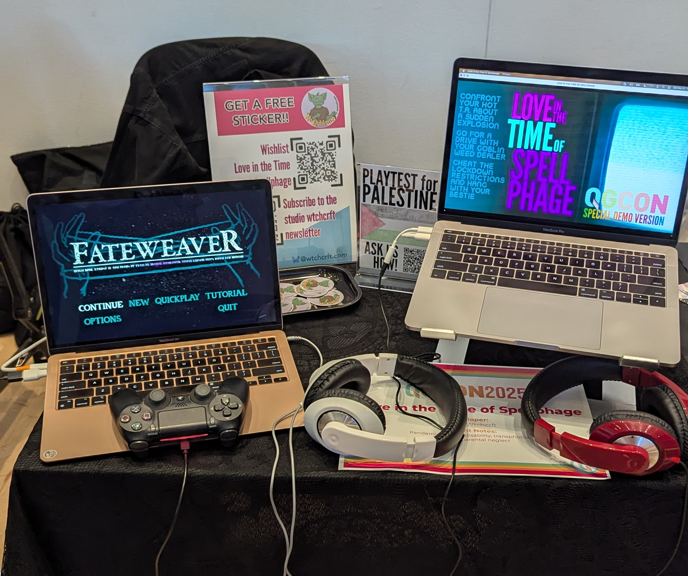 Photo of our booth setup