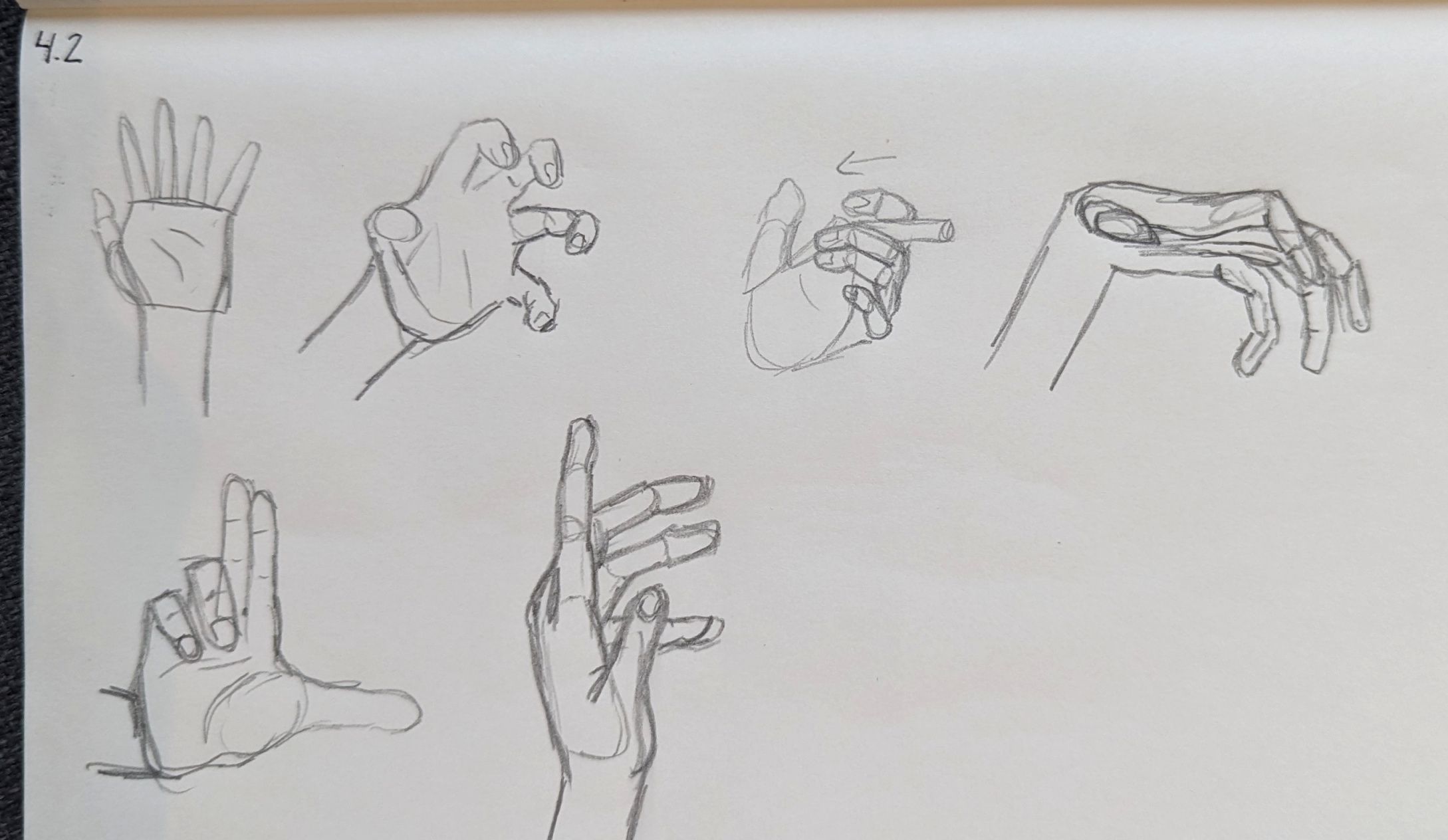 Quick hand sketches using references